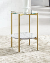 Load image into Gallery viewer, Wynora - White / Gold - Round End Table