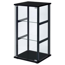 Load image into Gallery viewer, Cyclamen - 3-Shelf Clear Glass Curio Display Cabinet - Black