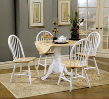 Load image into Gallery viewer, Allison - 5 Piece Round Drop Leaf Dining Table Set - White