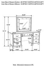 Load image into Gallery viewer, Barzini - 7-Drawer Vanity Set With Lighting - White