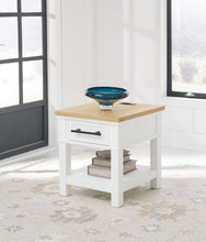 Load image into Gallery viewer, Ashbryn - White / Natural - Rectangular End Table