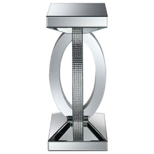 Load image into Gallery viewer, Amalia - Square Mirrored Acrylic Crystal Side End Table - Silver