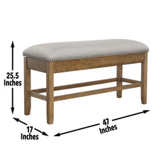 Load image into Gallery viewer, Grayson - Counter Storage Bench With Nailhead - Dark Brown