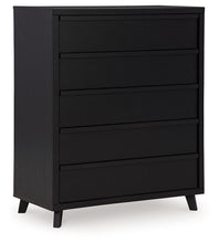 Load image into Gallery viewer, Danziar - Black - Five Drawer Wide Chest