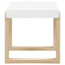 Load image into Gallery viewer, Pala - Rectangular End Table - White High Gloss And Natural