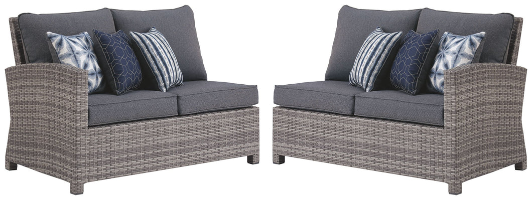 Salem - Gray - Raf / Laf Loveseat W/Cush (Set of 2)