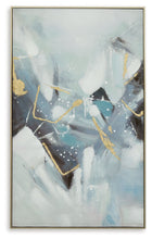 Load image into Gallery viewer, Cormette - Blue / White / Gold Finish - Wall Art