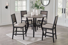 Load image into Gallery viewer, Corloda - Black / Gray - Round Counter Table Set (Set of 5)