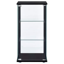 Load image into Gallery viewer, Cyclamen - 3-Shelf Clear Glass Curio Display Cabinet - Black