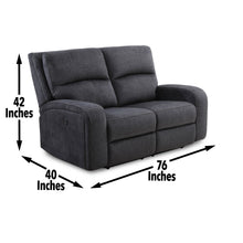 Load image into Gallery viewer, Lovell - Power Console Loveseat - Dark Gray