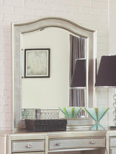 Load image into Gallery viewer, Bling Game - Arched Top Vanity Mirror - Metallic Platinum