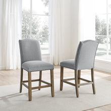 Load image into Gallery viewer, Grayson - Counter Chair With Nailhead (Set of 2) - Dark Gray