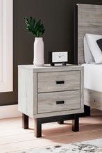 Load image into Gallery viewer, Vessalli - Black / Gray - Two Drawer Nightstand