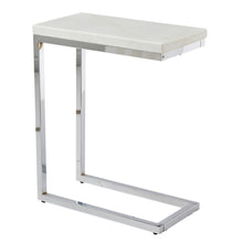 Load image into Gallery viewer, Echo - White Marble Top Chairside Table - White