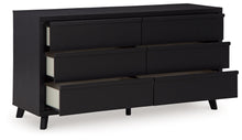 Load image into Gallery viewer, Danziar - Black - Six Drawer Dresser