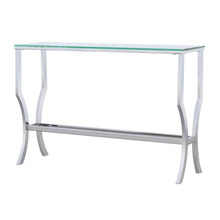 Load image into Gallery viewer, Saide - Rectangular Glass Top Entryway Console Table - Chrome