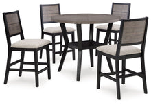 Load image into Gallery viewer, Corloda - Black / Gray - Round Counter Table Set (Set of 5)