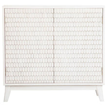Load image into Gallery viewer, Gambon - 2 Door Wood Honeycomb Pattern Accent Cabinet - White