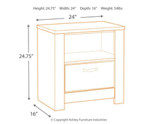 Load image into Gallery viewer, Bellaby - Whitewash - One Drawer Night Stand