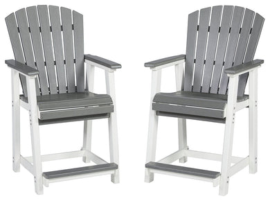 Transville - Gray / White - Barstool (Set of 2)