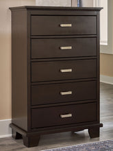 Load image into Gallery viewer, Covetown - Dark Brown - Five Drawer Chest