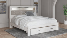 Load image into Gallery viewer, Altyra - White - King Upholstered Bookcase Bed With Storage