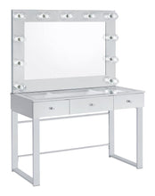 Load image into Gallery viewer, Umbridge - 3-Drawer Vanity Set With Lighting - Chrome And White