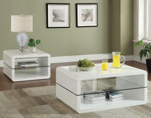 Load image into Gallery viewer, Elana - 1-Shelf Rectangular Coffee Table - White High Gloss