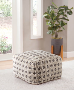 Kodi - Square Pouf - Pearl Silver