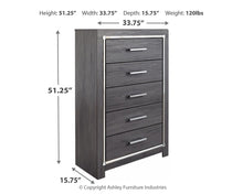 Load image into Gallery viewer, Lodanna - Gray - Five Drawer Chest