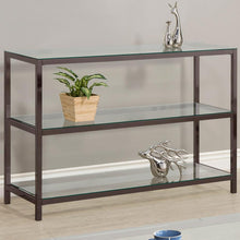 Load image into Gallery viewer, Trini - 2-Shelf Glass Top Entryway Console Table - Black Nickel