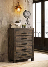 Load image into Gallery viewer, Woodmont - 5-Drawer Bedroom Chest - Rustic Golden Brown