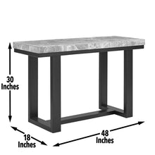 Load image into Gallery viewer, Lucca - Marble Sofa Table - Gray