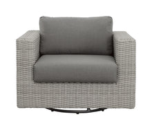 Load image into Gallery viewer, Blakley - Outdoor Swilvel Chair (Set of 2) With Half Round Wicker - Gray