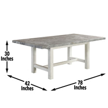 Load image into Gallery viewer, Canova - Gray Marble Top Dining - White