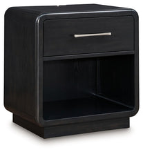 Load image into Gallery viewer, Rowanbeck - Black - One Drawer Night Stand