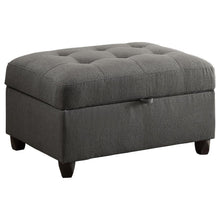 Load image into Gallery viewer, Stonenesse - Rectangular Upholstered Storage Ottoman - Gray