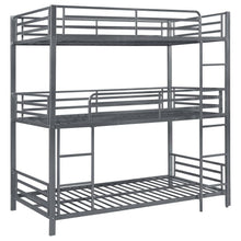 Load image into Gallery viewer, Maynard - Metal Twin Triple Bunk Bed - Gunmetal