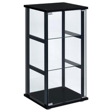 Load image into Gallery viewer, Cyclamen - 3-Shelf Clear Glass Curio Display Cabinet - Black