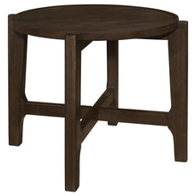 Load image into Gallery viewer, Cota - Round Solid Wood End Table - Dark Brown