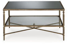 Load image into Gallery viewer, Cloverty - Aged Gold Finish - Rectangular Cocktail Table