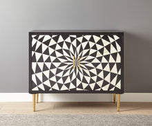 Load image into Gallery viewer, Benzara - 2 Door Bone Inlay Cabinet - Black