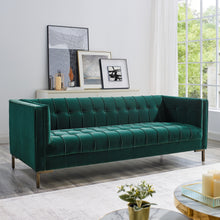 Load image into Gallery viewer, Isaac - Channel Stitch Velvet Sofa