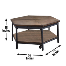 Load image into Gallery viewer, Ultimo - Hexagon Lift Top Cocktail Table - Brown