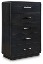 Load image into Gallery viewer, Rowanbeck - Black - Five Drawer Chest