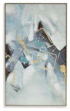 Load image into Gallery viewer, Cormette - Blue / White / Gold Finish - Wall Art
