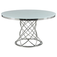 Load image into Gallery viewer, Irene - 5 Piece Round Glass Top Dining Set - White And Chrome