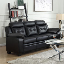 Load image into Gallery viewer, Finley - Upholstered Padded Arm Tufted Sofa - Black