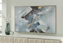 Load image into Gallery viewer, Cormette - Blue / White / Gold Finish - Wall Art