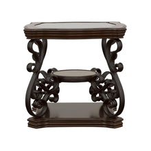 Load image into Gallery viewer, Laney - 1-Shelf Glass Top Rectangular End Table - Deep Merlot